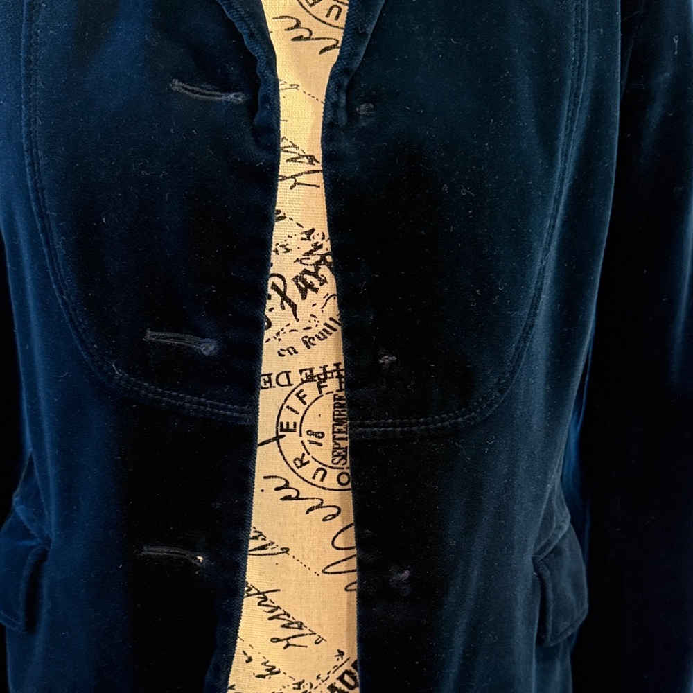 J. Crew Navy Velvet Women's Blazer - Picture 3 of 11